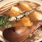 烈志笑魚油 麺香房 三く - かけラーメン