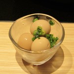 しゃぶしゃぶ温野菜 - うずらの味玉。