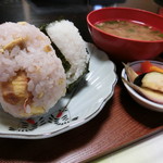 昭和食堂 - 栗ご飯と白ご飯のおにぎりセット