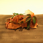 カンテサンス - フォアグラと焼茄子　クラテッロの生ハム