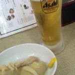 立呑処 川西 - 生ビールとおでんのスジとロールキャベツ