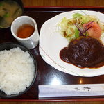 Niji - ハンバーグ（デミソース）定食