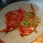 明道町中国菜 一星 - 金目鯛と葱と唐辛子の蒸し物