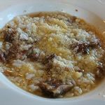 ステーキ・洋食のTANTO屋 - やわらか牛テール（骨付き）のあっさり煮込みのスープに、ライスを加えてリゾット風に♪　2017.9