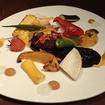 杏ダイニング - ﾗｲﾄﾃﾞｨﾅｰ前菜(女房ﾁｮｲｽ)；羊蹄山麓 秋野菜のグリル @2017/09/17