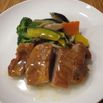 限定ランチ：叉焼直火焼き 季節野菜添え