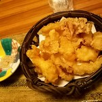 博多 表邸 - イカの天ぷら