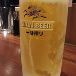 きちんと - 生ビールは一番搾り480円
