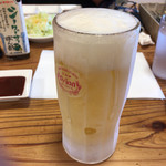 やっぱりステーキ 5th あしびなー店 - 2017年09月18日  生ビール（オリオンビール）500円