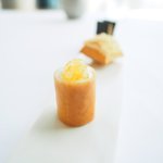 アジュール フォーティーファイブ - ランチコース 11178円 の穴子とフォアグラのテリーヌ 炭のビスケットサンド