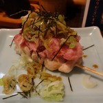 比内地鶏本格焼酎 海舟 - ささみネギトロ串250円