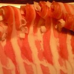 イベリコ屋 - イベリコ豚のしゃぶしゃぶランチ 1000円 の上バラ肉