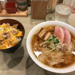 らーめん 鴨to葱 - 鴨わんたん麺＋小親子丼セット