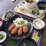 草津かき小屋 - かきフライ定食とかきフライ丼