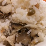麺屋 六感堂 - 牡蠣とオリーブ（チャコ飯）