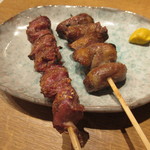 焼き鳥（ハツと砂肝）