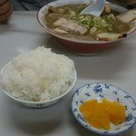 라멘 멘마사 - 濃口煮干しと、これでライス少々！50円