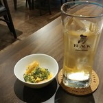 古民家留カフェ - お通し＆ハイボ