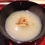 銀座 しのはら - 銀杏のすり流しが入ったお椀、のどぐろの焼物入り