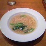 からだ想いの肉ダイニング鉄重 - 前菜のスープもこってり