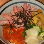 海鮮料理 大心 - 1,600円の北海3種丼☆