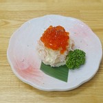 Snow crab and salmon roe potato salad