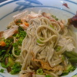 献上そば 羽根屋 - 薬味をかけて