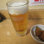 発泡酒とかぼちゃ煮