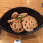 旬菜 すがや - レンコンの明太子炒り