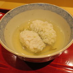 銀座 しのはら - 鱧と蓴菜の鍋 ちり酢で1