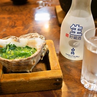 貝つぼ焼 大谷 - 料理写真:貝つぼ焼 ＆ 冷酒