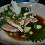 千代村 - 料理写真:地鶏ムネのたたき