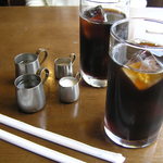 クイーンベル - 定食のアイス珈琲