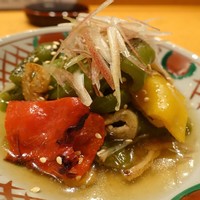 伊豆の旬 やんも 南青山店 - ピーマンお浸し