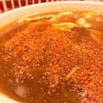 味奈登庵 - カレー南蛮そばには唐辛子だ！
      ブチまけろ！  #BCMKR!  