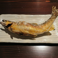 たでの葉 - 天然鮎の塩焼き 蓼酢で1