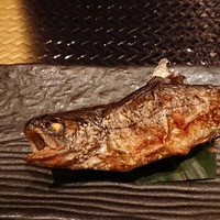 しゃぶしゃぶ　すき鍋　おもき 銀座店 - 虹鱒の藻塩焼き