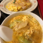 中国家庭料理 上海や - カニ玉と豚キムチラーメン｡たまごつながりです(笑)