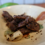 Usaginoirushima - 砂肝のブラックペッパー炒めアップ