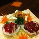 函館番屋ひとし - 鶏刺身三種盛り