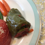 スパルタ - トマトピーマンの肉・米詰め。
      美味し。