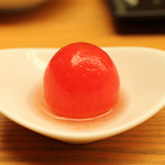とんかつひなた - トマトの甘酢漬け