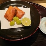 はらまさ - 子持ち鮎の春巻 うるか添え