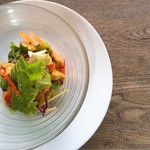 有機野菜のサラダ自家製ドレッシングあえ