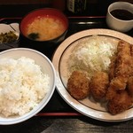 西麻布 三河屋 - ミックスフライ定食