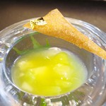 ル ミュゼ ドゥ アッシュ - 能登ミルク杏仁とメロンのソース