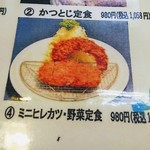 とんかつ 井泉 - ミニヒレかつ 野菜定食1058円