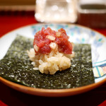 銀座 しのはら - 鮪手巻き