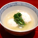 銀座 しのはら - 鱧しゃぶと毛蟹（噴火湾）真丈