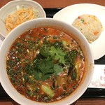 サモサ - トムヤムフォーセット950円（ミニチャーハン、サラダ、ドリンク付き）